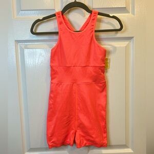 Free People Movement Orange Athletic Romper XS S NWT